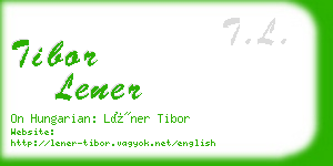 tibor lener business card